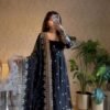 stitched Exclusive Trending Designer Gown with Heavy sequence embroidery work Dupatta