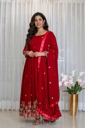 stitched Launching New Our Real Modling Product.  *(Gwon&Pent&dupatta) Reddy To Wear Look Design
