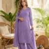 stitched Featuring soothing yet fox georgette Febric with chikankari embroidery work and full lining with Grorgett dupatta embroidery work with lace 😘elegant work  gown with Color.Long suit with side cut style and pettern. It is a perfect outfit for any small gathering or function. It is very comfortable as it looks
