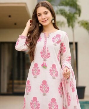 Alternative view of stitched Lazuki fashion presents Cream Colour Gracefully modern, eternally classic — our Straight Kurta Set brings you the best of both worlds. Elevate your ethnic wardrobe with this beautifully designed Kurta Set that seamlessly combines tradition with modern elegance.