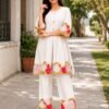 stitched   Party Wear Look Pure Mul Chanderi & CORD SET Set AF:-1002
