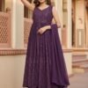 NEW DESIGNER HEAVY FUAX GEORGETTE FANCY CUT TOP WITH PLAZZO SUIT SET