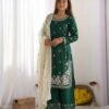 Presenting New Designer Collection In GMY SILK With Heavy Embroidery Sequence Work Top-Bottom And Dupatta Set Fully Stitched Ready To Wear
