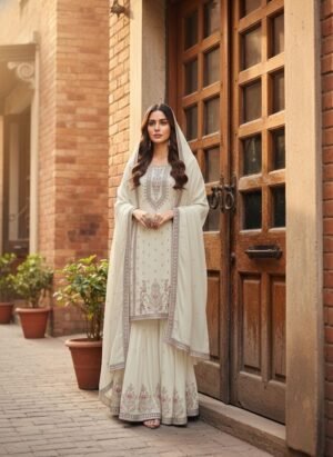 Series New Designer Party Plazza,Suit & Dupatta Set FULLY STITCHED