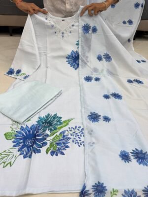Alternative view of Launching New Đěsigner Summer Special Pure Lilan With Print Daily Or Office Wear Look Pure Lilan Top With Pent & Dupatta Set