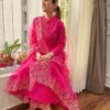 New Lunching Pure Cotton Silk Kurtipent With Orgenza Duppata Embroidery Work