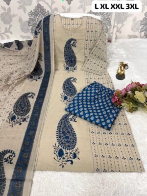 Morgan Silk Digital Print Kurti With Pant With Dupatta