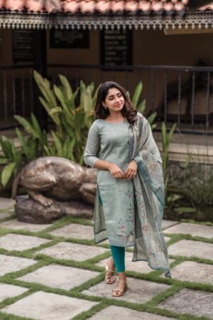 WOMEN PURE PRINTED COTTON KURTI DUPPATA SETS