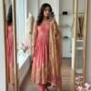 Launching New Design Trending Fendy Silk*Gwon&Pent&dupatta Reddy To Wear Look    Design