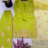 Presenting New Designer Collection In Natural Crep Silk Top-Bottom And Dupatta Set Fully Stitched Ready To Wear
