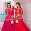 Holi special Bandhej Lehenga crop top & jecket