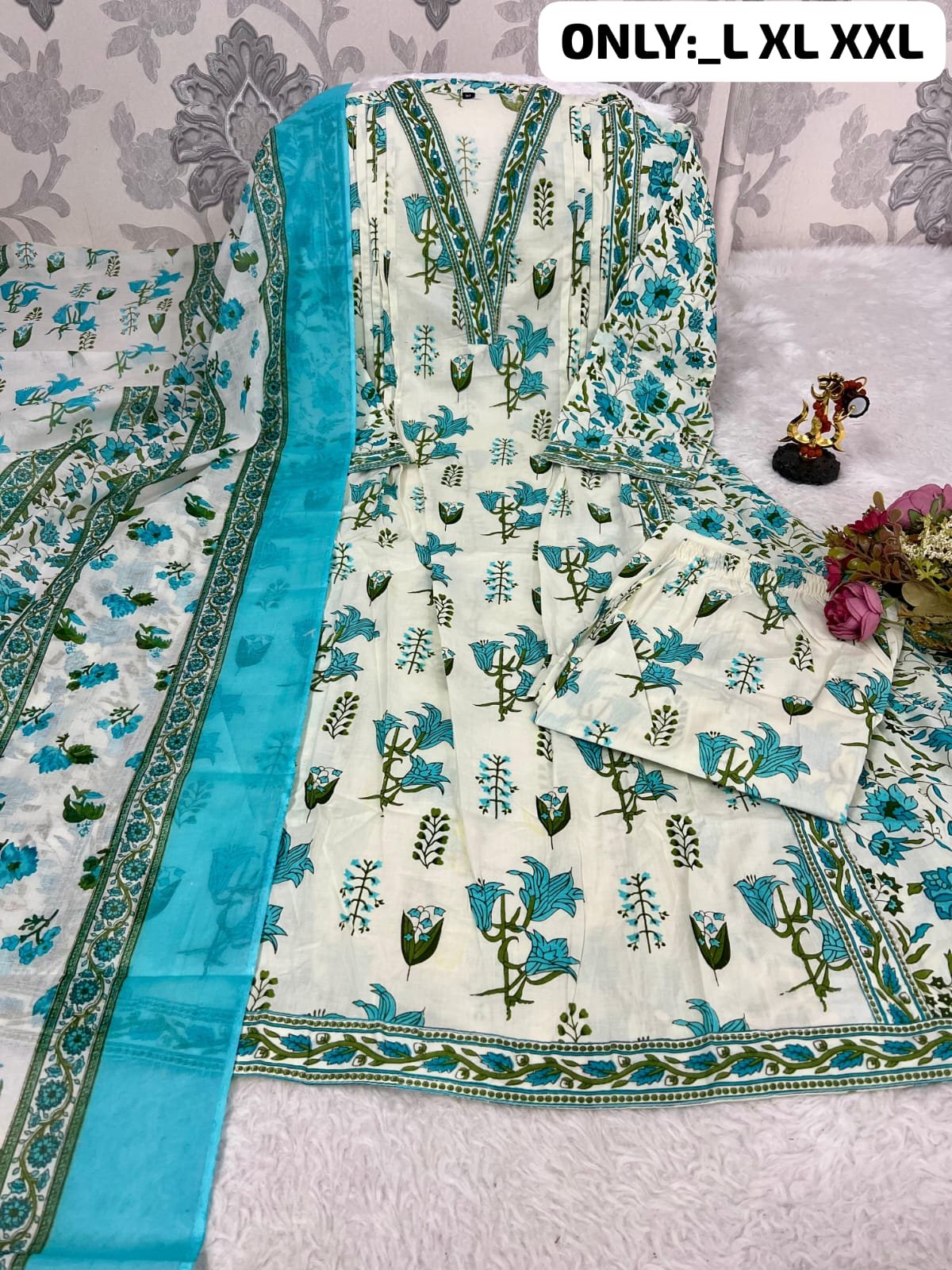 New summer Super Hit design Kurti with plazzo with dupatta - Image 2