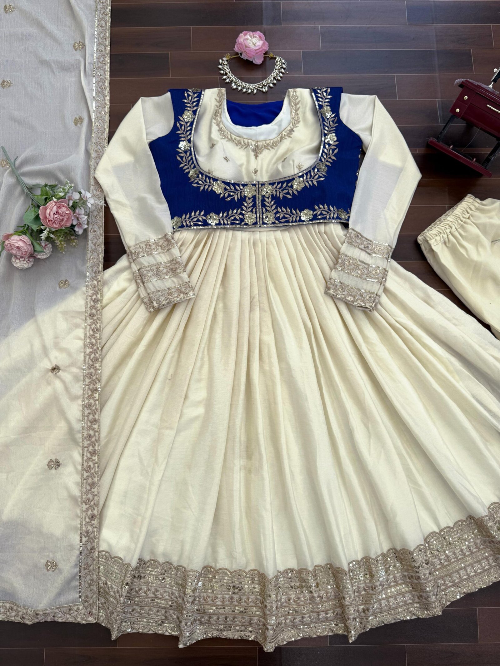 Step into effortless charm with our exclusive 3-piece set crafted for comfort, stitched with grace. - Image 2
