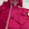 HAND WORK  KURTI WITH  DUPATTA PLAZZO SET WITH WORK ON SLEEVS