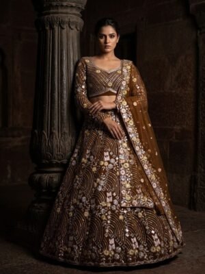 AK Launching 4 meter flared  Real Mirror Sequins Work Lehenga, Exceptional Quality with Can-Can and Canvas Layers, A Perfect Fusion of Glamour and Comfort
