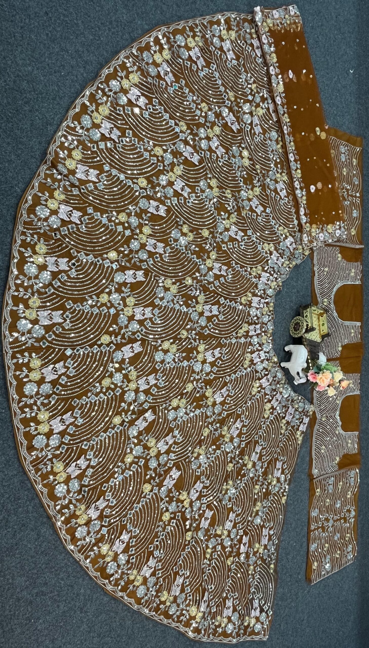 AK Launching 4 meter flared Real Mirror Sequins Work Lehenga, Exceptional Quality with Can-Can and Canvas Layers, A Perfect Fusion of Glamour and Comfort - Image 2