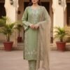 Pur Jimmy  With Heavy Embroidery 5 mm Sequence Work With Diamond& Moti Hand Work With Fancy Sleeves