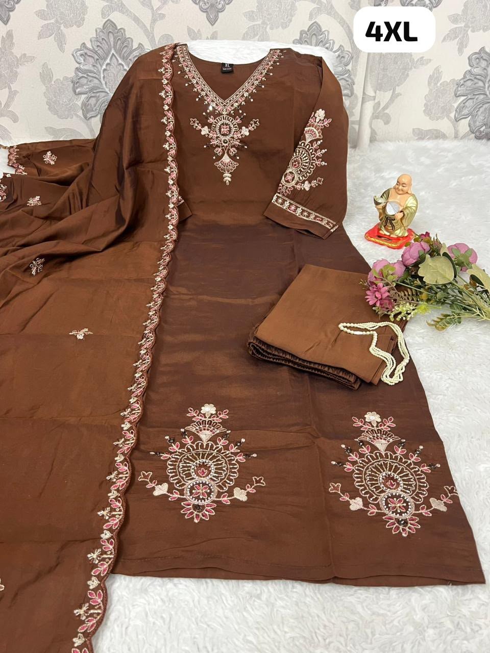 FESTIVE SPECIAL: The Royal Roman Silk Collection Make a statement this season with our most-loved designer kurti set. Combining premium Roman silk with high-end craftsmanship, this 3-piece ensemble is a must-have for every ethnic wardrobe!