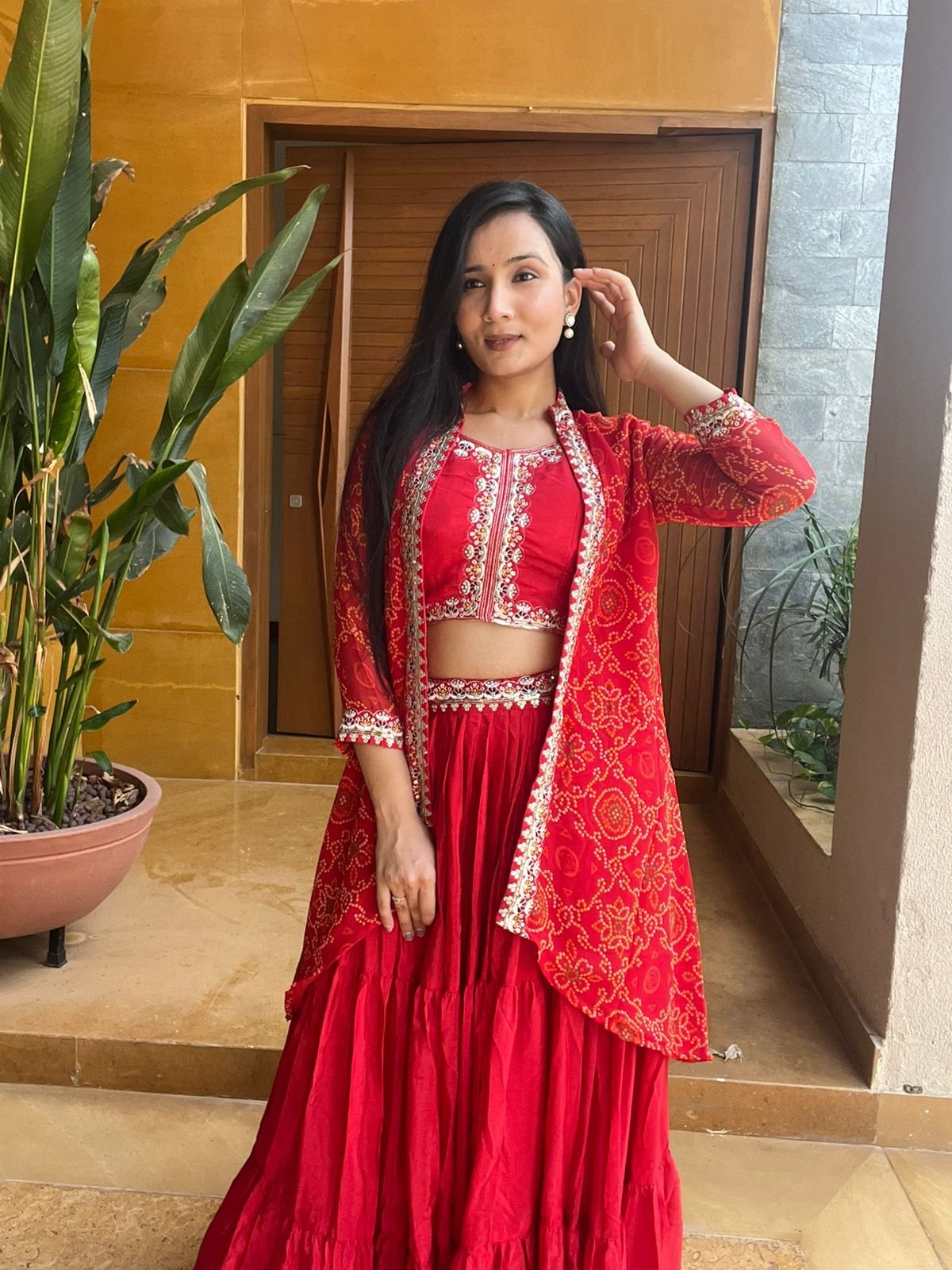 AK Creation is Launching New Festival Bandhej Lehenga choli & Shrug - Image 4