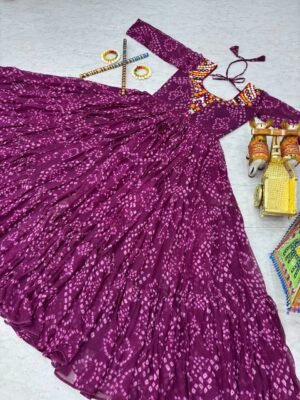 Alternative view of AK Creation is Launching Navratri Special Gamathi Work Gown