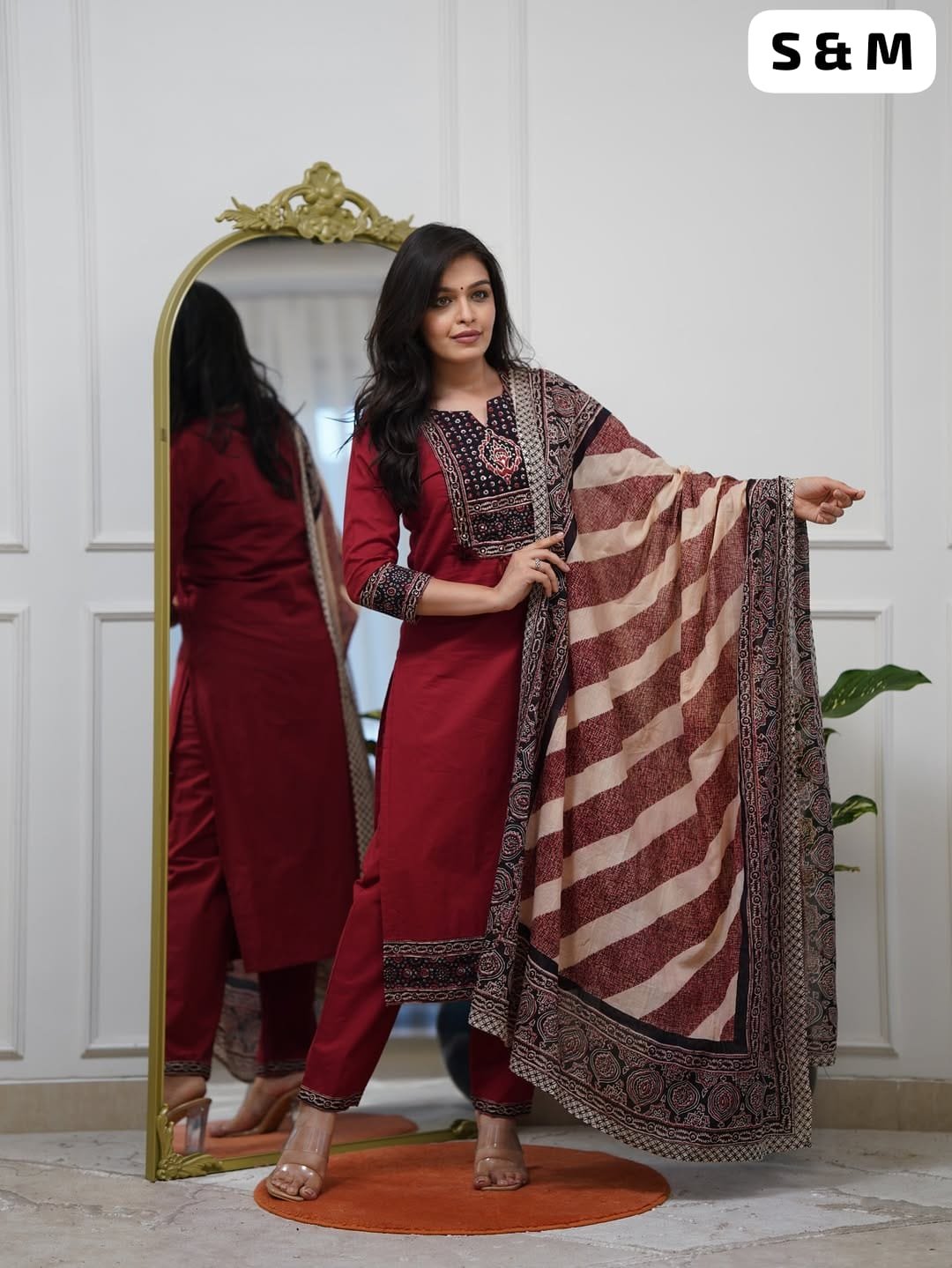 Pure Fine Cotton Fabric Kurti with Pant with cotton 100-100 Dupatt