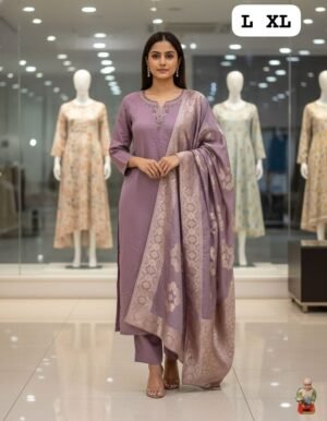 Apne wardrobe ko dijiye ek royal touch is khoobsurat Colorfull suit ke saath. Iska Rangeela Silk fabric ek natural shine aur smooth finish deta hai jo pehenne mein behad comfortable aur dikhne mein luxurious ha