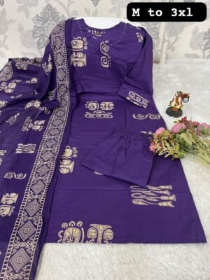 Alternative view of New Arrival: Premium Dabu Cotton 3-Piece Suit Set