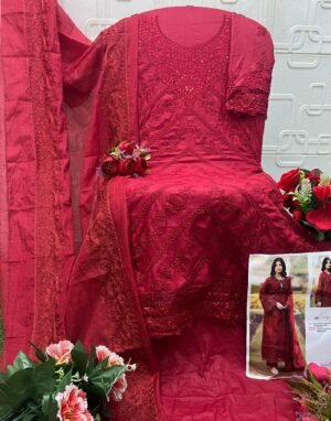 Alternative view of COTTON WITH CHIKANKARI EMBROIDERED