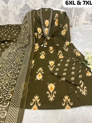 PURE MUL COTTON KURTI WITH PANT WITH MATCHING DUPPATA