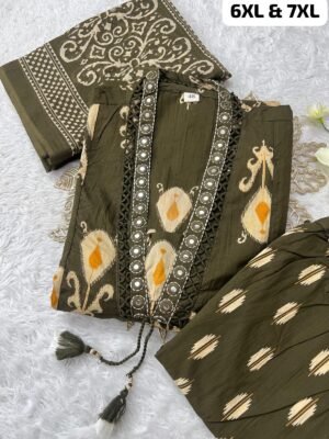 Alternative view of PURE MUL COTTON KURTI WITH PANT WITH MATCHING DUPPATA