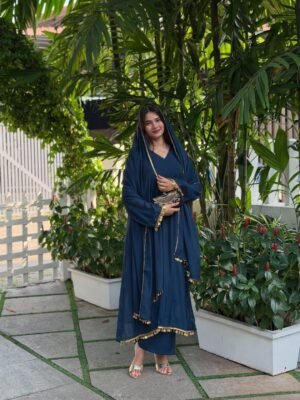 AK NEW ĐĚSIGNER PARTY WEAR TOP AND PANT WITH FANCY DUPPATA AND EMBROIDERY WOR