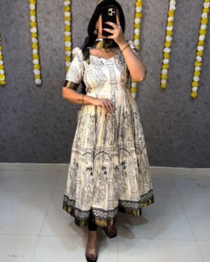Launching Telugu Bigboss Ritu choudhary kalamkari Anarkali Recreation