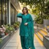 NEW DESIGNER  HEAVY EMBROIDERY SEQUENCE WORK 3 PIS SUIT SET