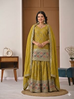 Launching New Designer Party Wear Look Top , Sharara Plazzo and Dupatta