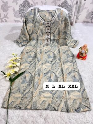 Alternative view of VISCOSE & CHINON  DIGITAL PRINT ONLY KURTI