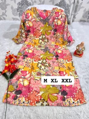 VISCOSE & CHINON  DIGITAL PRINT ONLY KURTI
