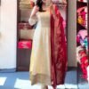 ashn-E-Bahaaraa Anarkali Flared Kurti Pant Dupatta Set