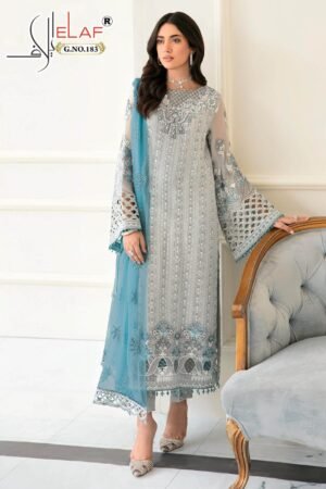 - HEAVY FAUX GORGGET EMBROIDERED WITH PEARL WORK AND CUT WORK Dupatta:-