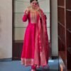 Anarkali Flared Kurti Pant Banarasi Dupatta Set