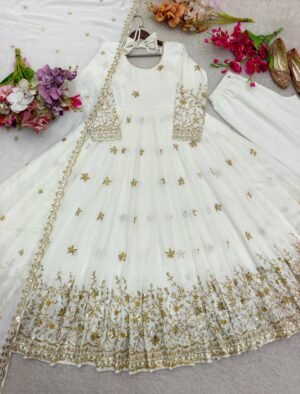 Alternative view of Launching New Design Trending Vicitra-Silk*Gwon&Pent&dupatta       Reddy To Wear Look Design