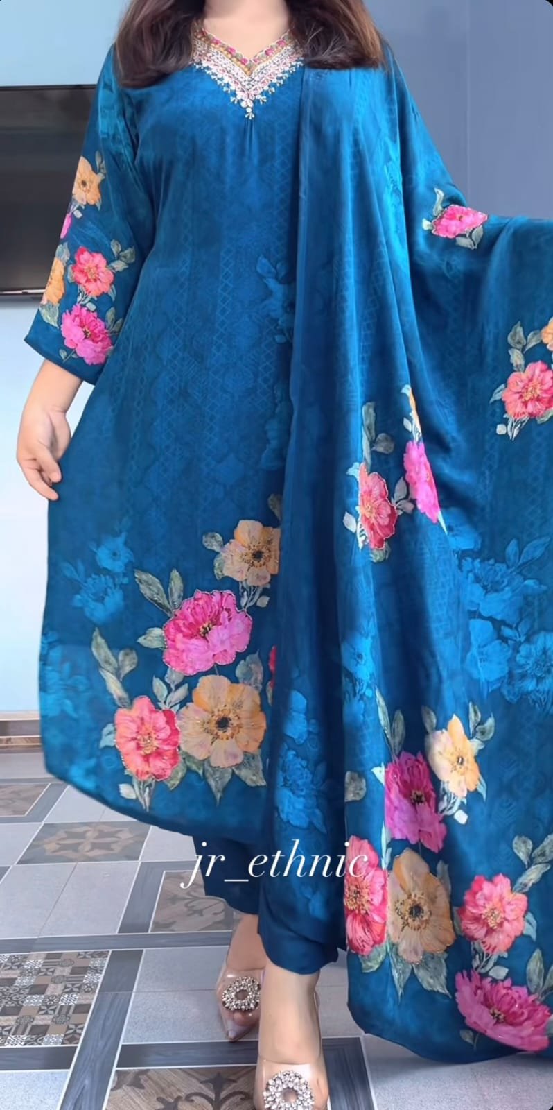 Premium Floral HAND WORKS KitKat Silk Collection - Image 3