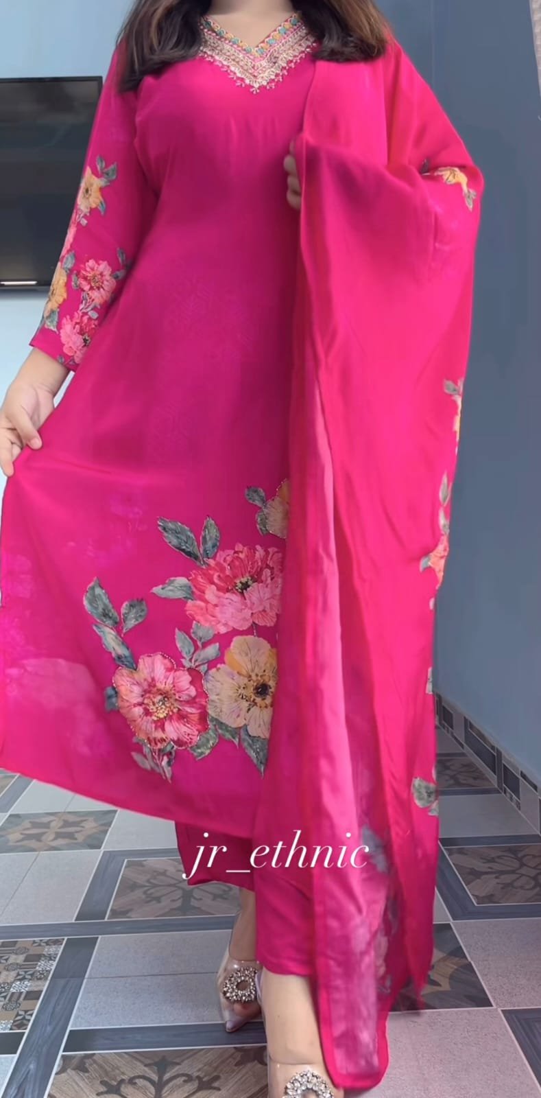 Premium Floral HAND WORKS KitKat Silk Collection