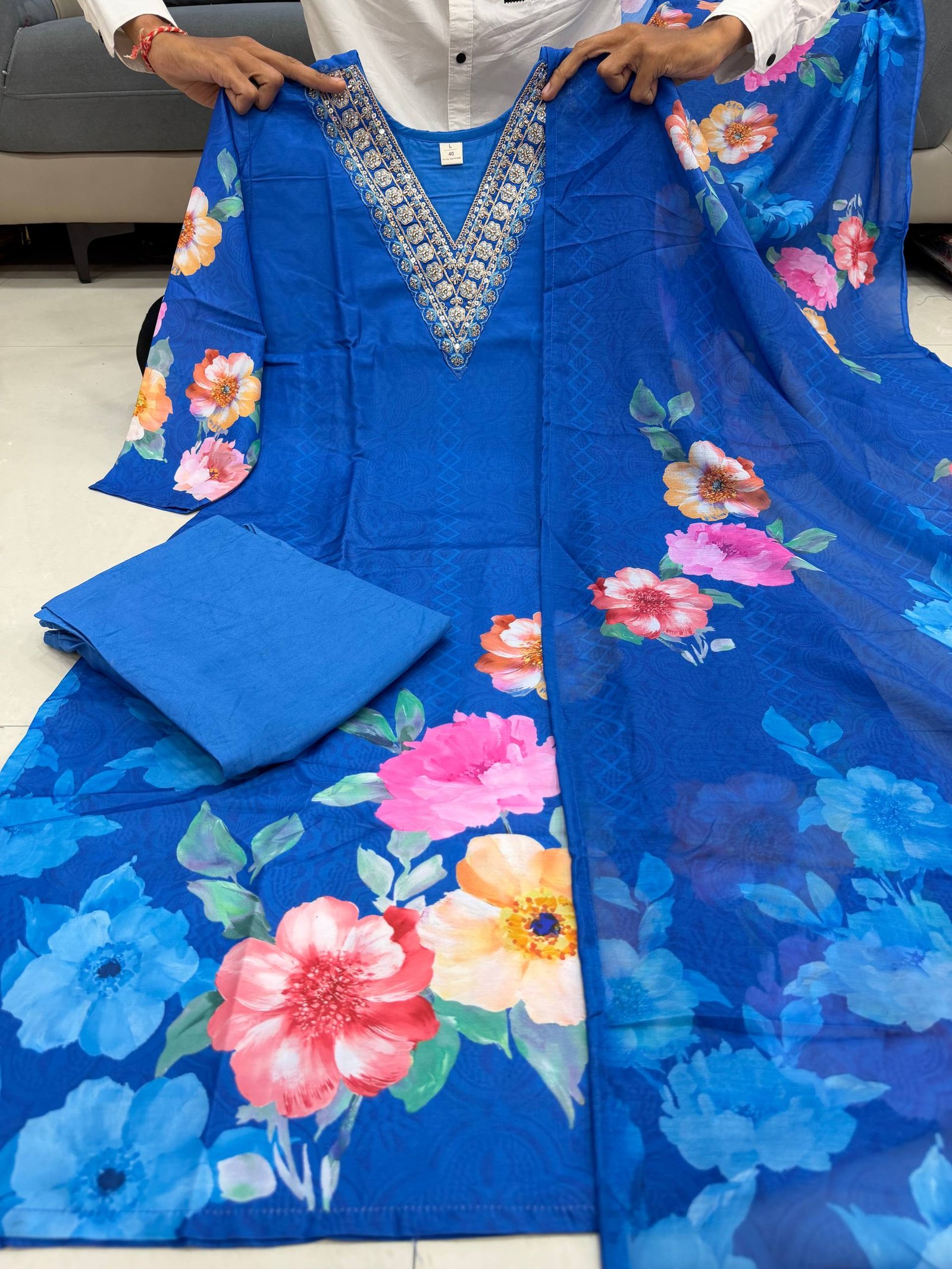Premium Floral HAND WORKS KitKat Silk Collection - Image 4