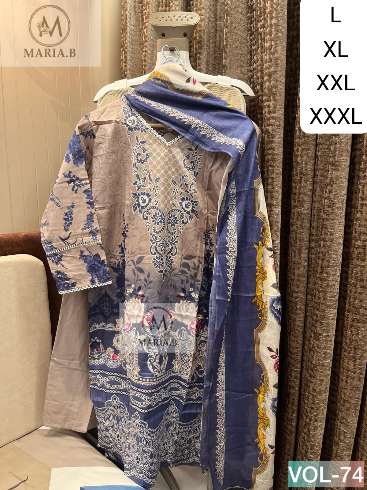 PRINTED COTTON STITCHED WITH STITCHED COTTON BOTTOM AND COTTON DUPATTA - Image 7