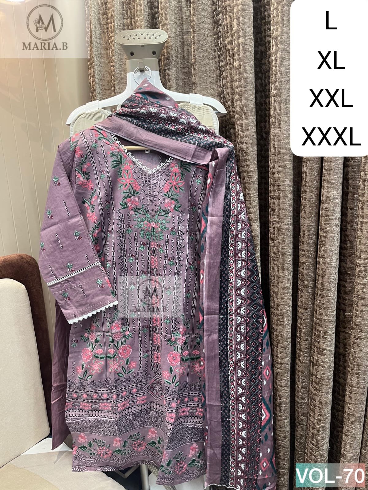 PRINTED COTTON STITCHED WITH STITCHED COTTON BOTTOM AND COTTON DUPATTA - Image 6
