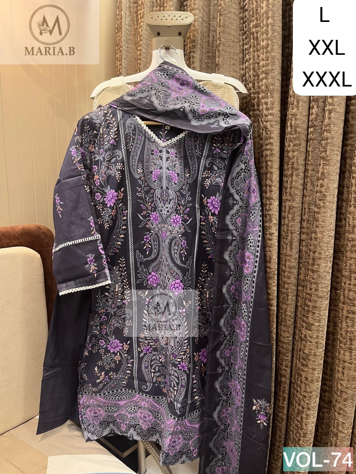 PRINTED COTTON STITCHED WITH STITCHED COTTON BOTTOM AND COTTON DUPATTA - Image 4