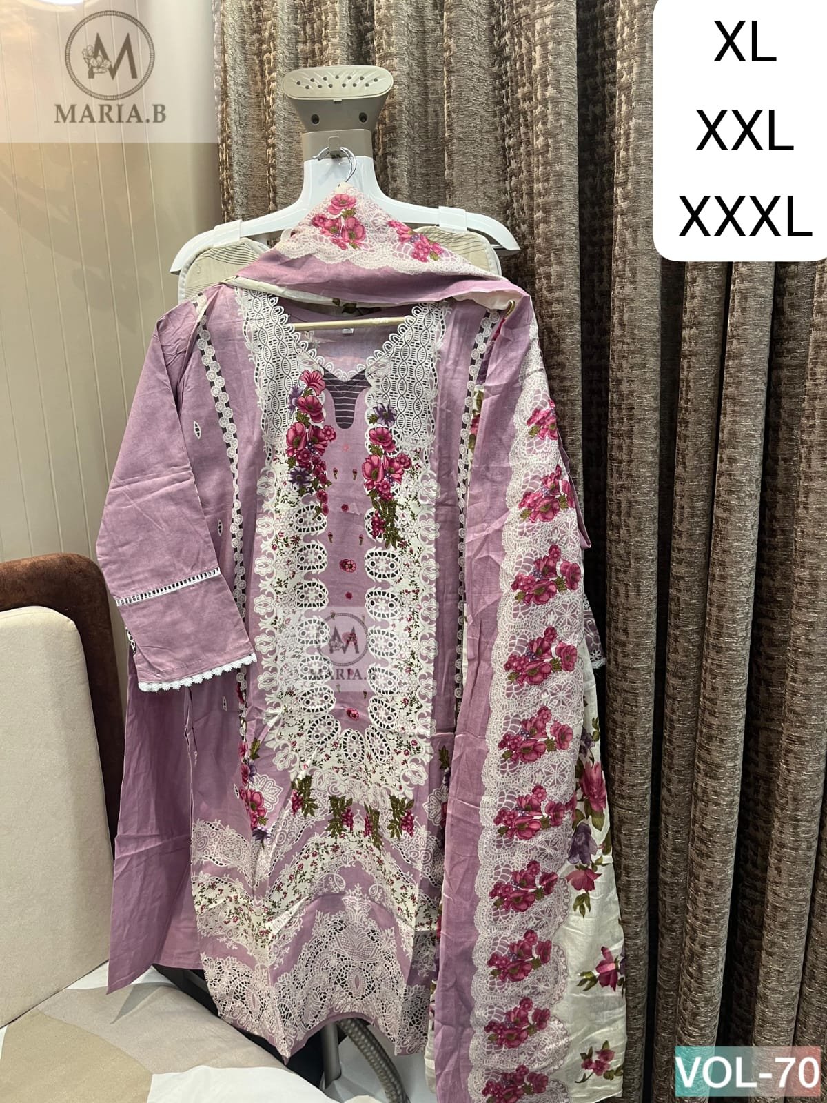 PRINTED COTTON STITCHED WITH STITCHED COTTON BOTTOM AND COTTON DUPATTA - Image 3