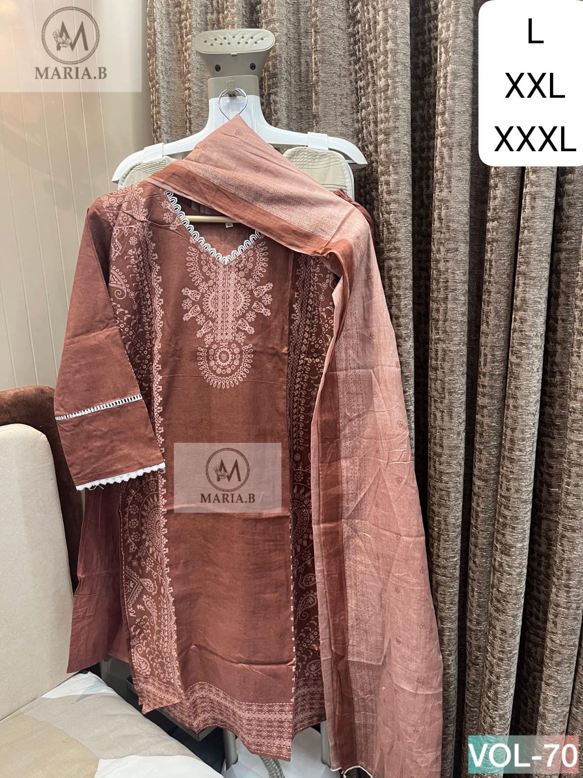 PRINTED COTTON STITCHED WITH STITCHED COTTON BOTTOM AND COTTON DUPATTA - Image 5