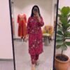 Pure Cotton Kurti With Pant With One Side Pocket