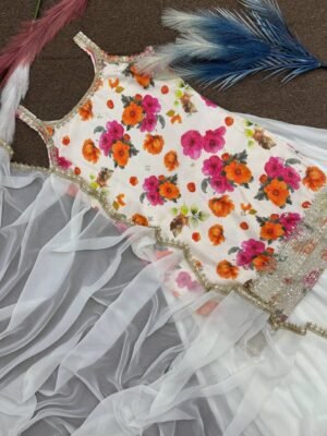 Alternative view of UPCOMING NEW READY TO WEAR COLLECTION 3 PIECE FANCY KURTI WITH BEAUTIFUL FLAIRED PLAZZO AND DUPATTA